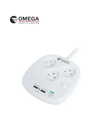 מטען USB שולחני + מפצל OMEGA