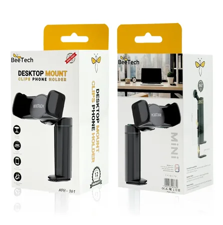 מעמד קליפס שולחני למכשירי סלולר דגם MPH-361 מבית BeeTech