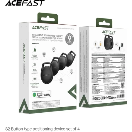 סט של 4 סמארט-טרקר ACEFAST S2 — תמיכה ב-Apple Find My